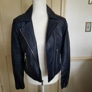 Express Faux Black Leather Jacket Size Small